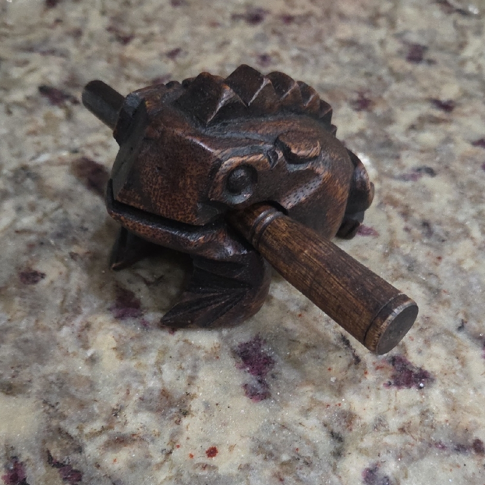 Wooden Frog Guiro Percussion Instrument